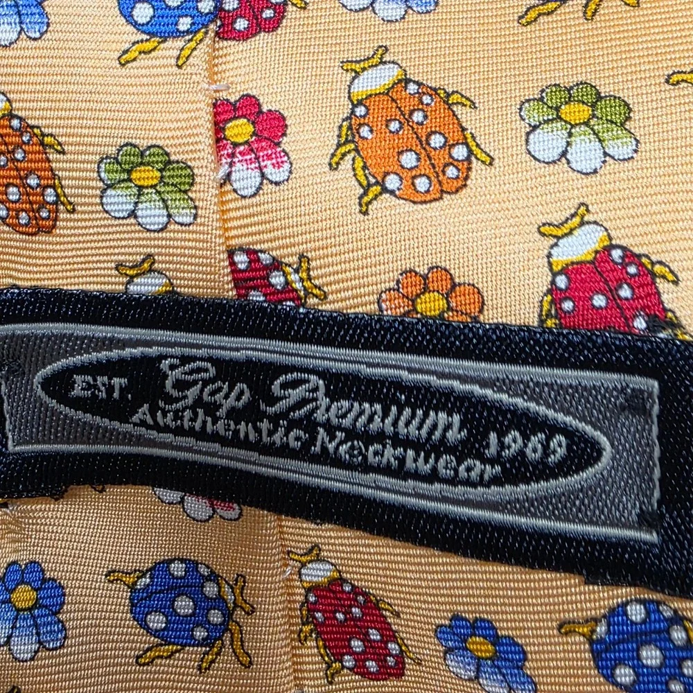 Gap Necktie‎ Lot 4 Mens OS Multicolor Silk Patterned Floral Geometric Ladybug